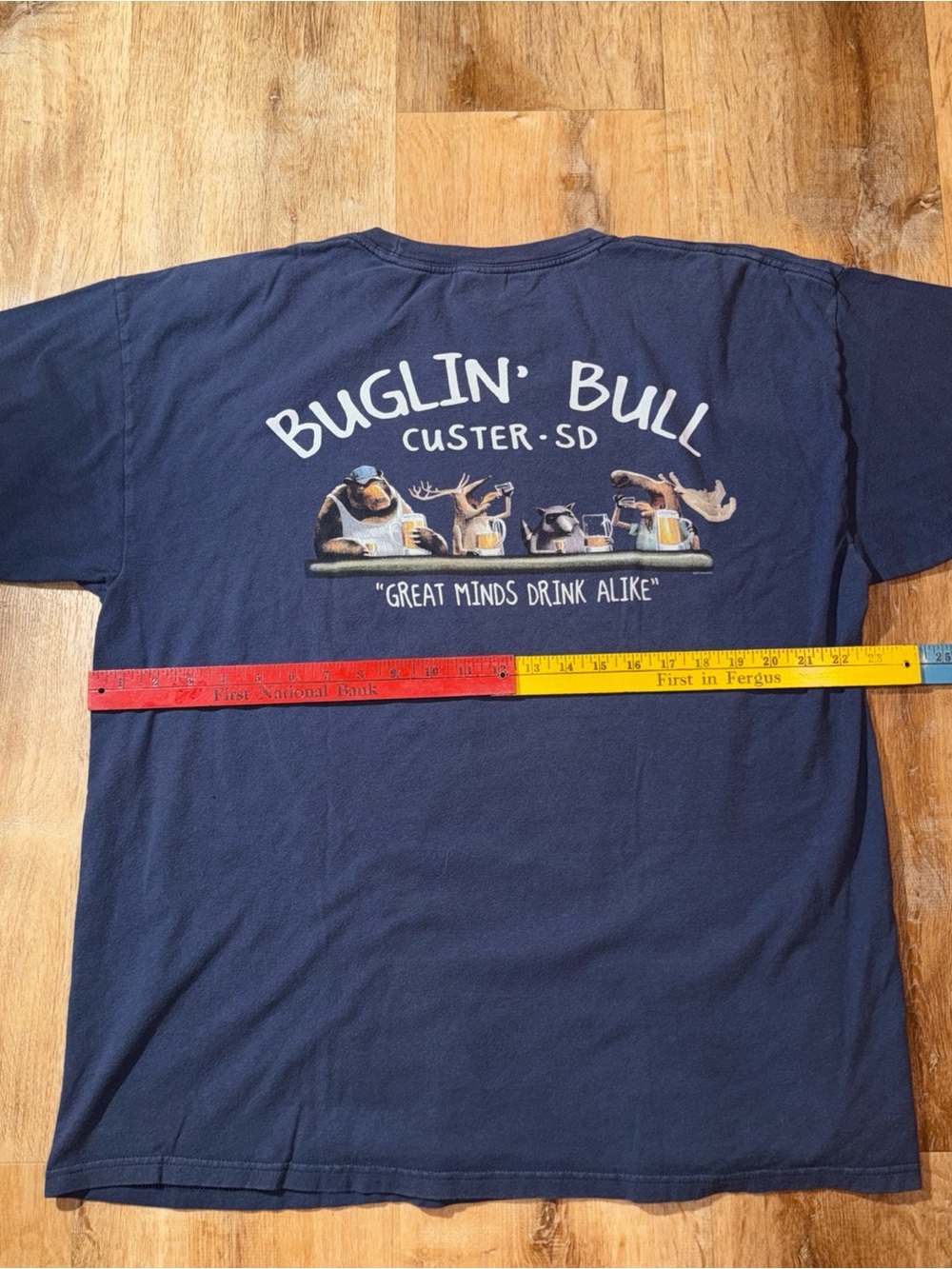 The Duck Company T-Shirt Mens L Blue Country Music Graphic Cotton Casual Beers